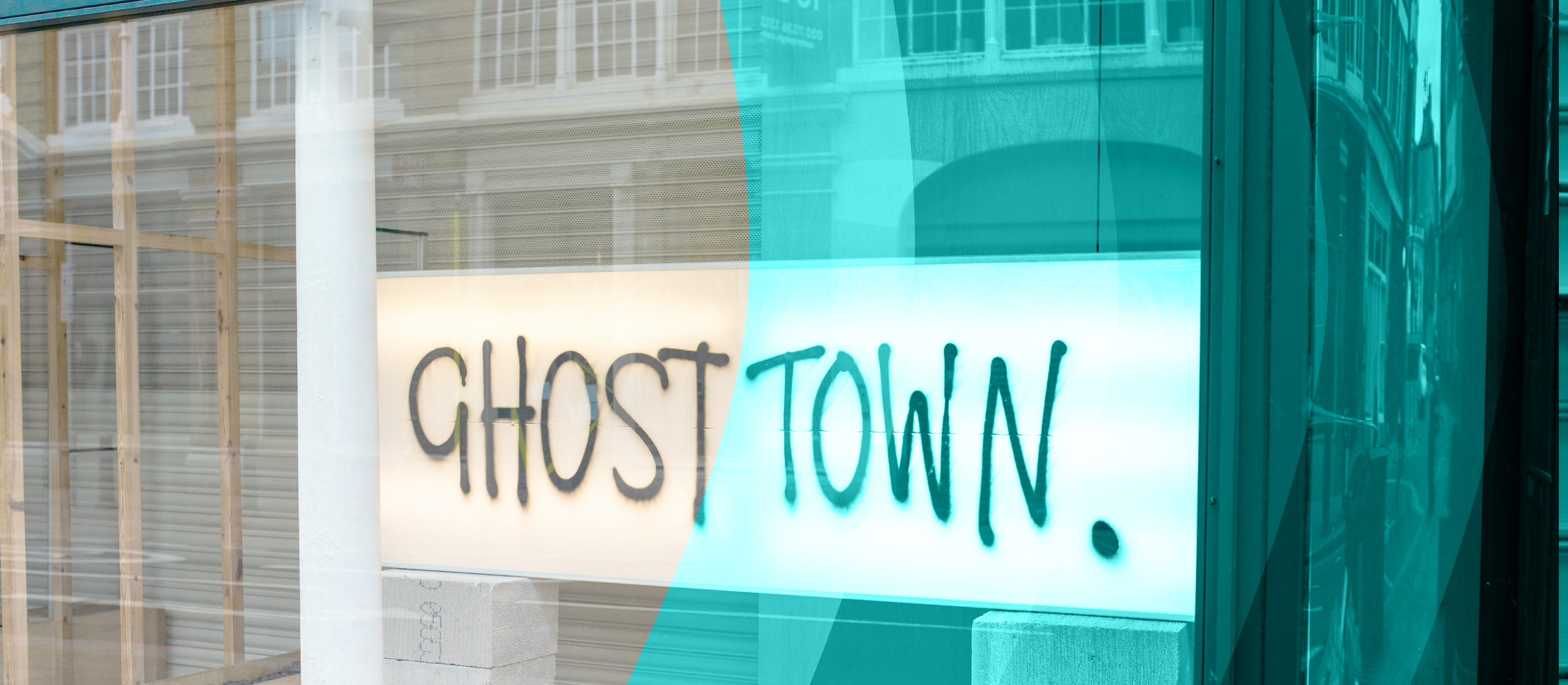 sign saying "ghosttown"